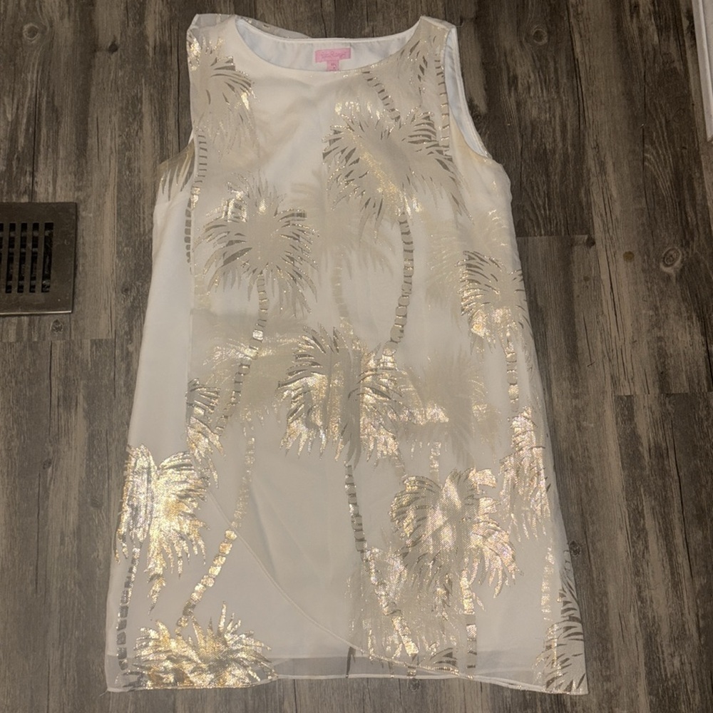 Lilly Pulitzer Calissa Palm Tree Silk Dress XS - Picture 3 of 8